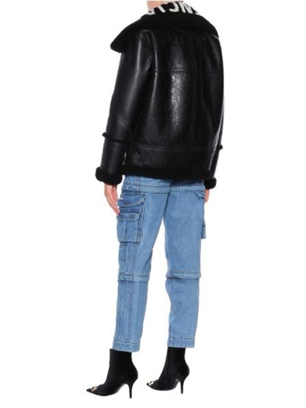 LIKE NEW Balenciaga 'Le Bombardier' Black Leather and Shearling Oversized Jacket - Picture 11 of 11